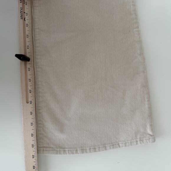 Levis 70s Rise High Flare Corduroy Pants Womens 33x34 Ivory Bell Bottom Boho - Picture 10 of 10